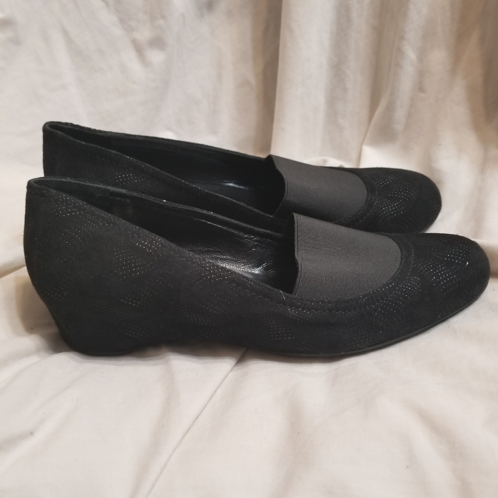 Gibellieri loafer hidden wedge sz 38-8 M black - Picture 8 of 8